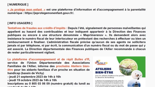 Lettre d'informations 2023 - N°6 Maison France Services Pays de Lapalisse 